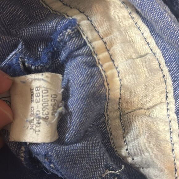 Osh kosh b’gosh vintage made in USA vestbak overalls 18M patchwork holiday bus - Picture 5 of 6